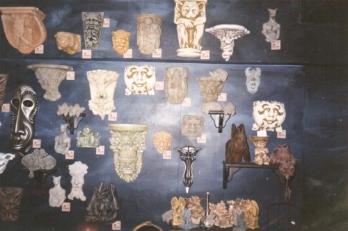 A display of Sunworks extensive Gargoyle Collection.