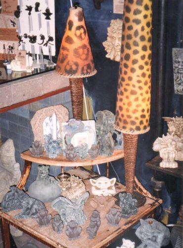 A display of Sunworks extensive Gargoyle Collection.